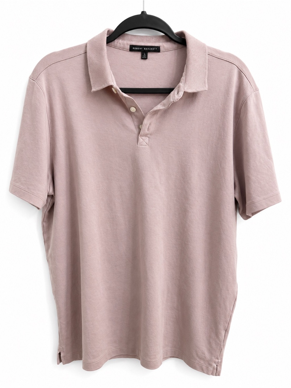 Robert Barakett The Barakett Polo Men’s Pink Pima Cotton Short Sleeve Shirt L
